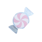 Pink peppermint guest napkin shaped like a candy Christmas from Parte Haus party supply store in Bethesda MD