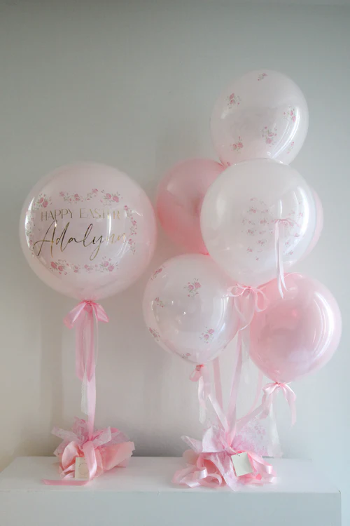 Pink Petal Cottage Personalized Balloons