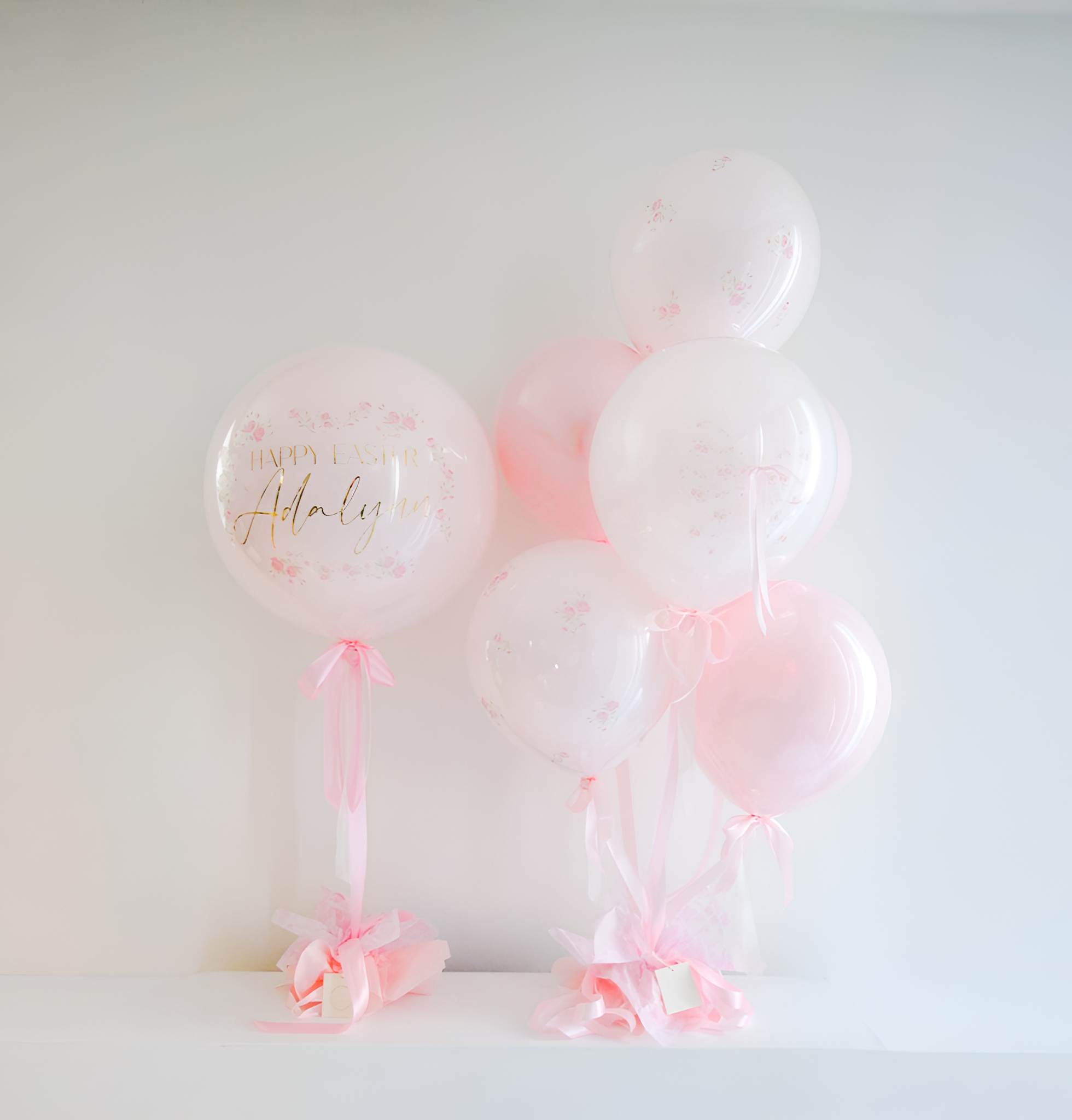 Pink Petal Cottage Personalized Balloons