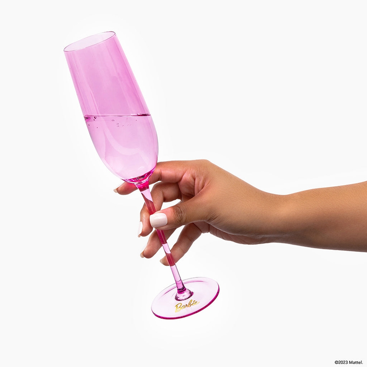 Pink Barbie™ x Dragon Glassware® Champagne Flutes
