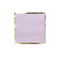 Lilac cocktail napkin with gold foil trim for celebrations from Parte Haus party supply store in Bethesda, Maryland