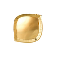 Gold dinner plate with modern square design for celebration events from Parte Haus party supply store in Bethesda MD