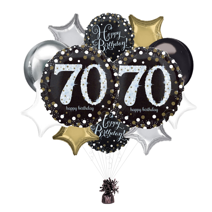 Sparkling Celebration 70th Birthday Foil Balloon Bundle