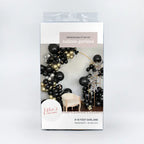 Black gold and silver balloon arch kit elegant balloon garland decoration for celebrations from Parte Haus party supply store in Bethesda Maryland
