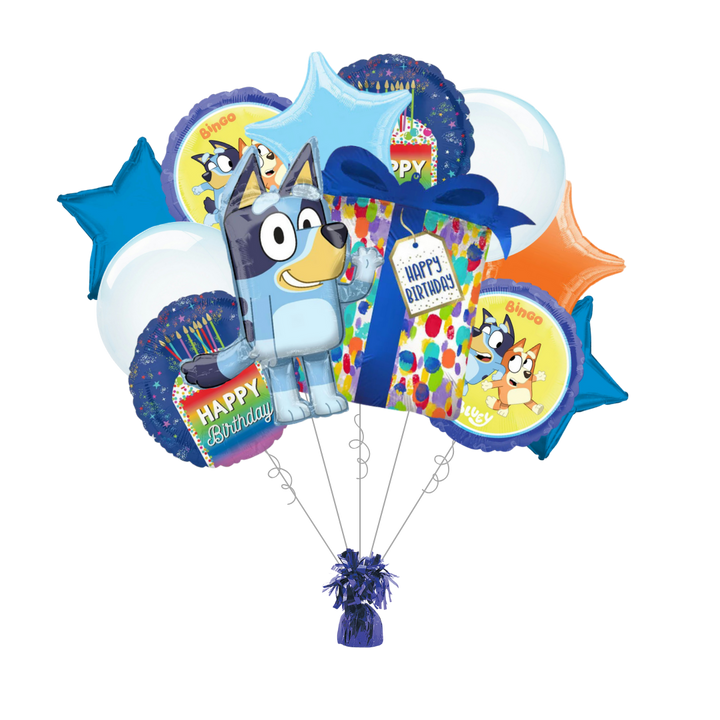Premium Bluey Foil Balloon Bundle with Balloon Weight, 13pc