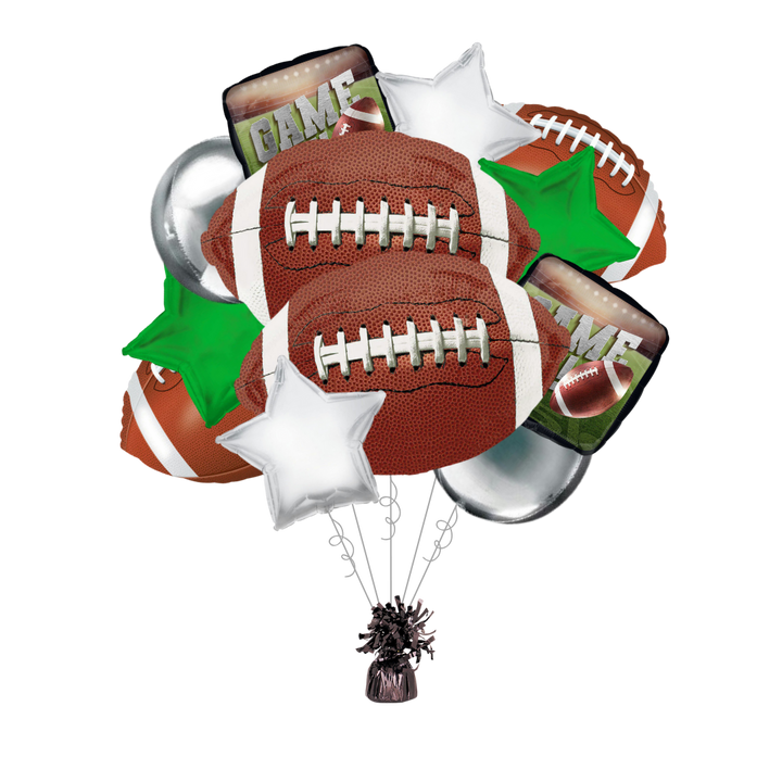 Go Fight Win Football Foil Balloon Bundle with Balloon Weight, 13pc