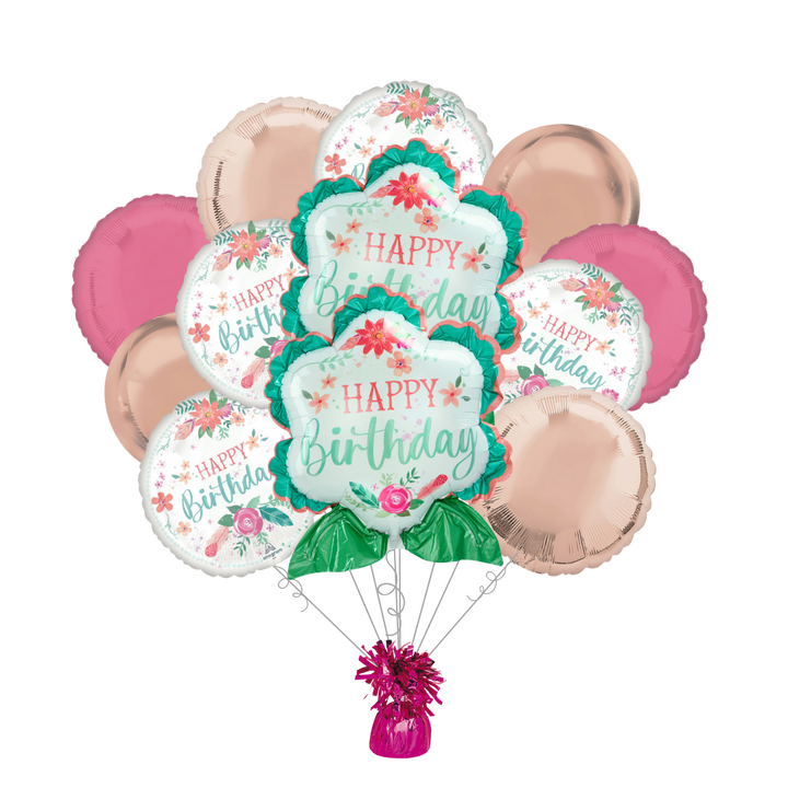 Premium Free Spirit Foil Balloon Bundle with Balloon Weight