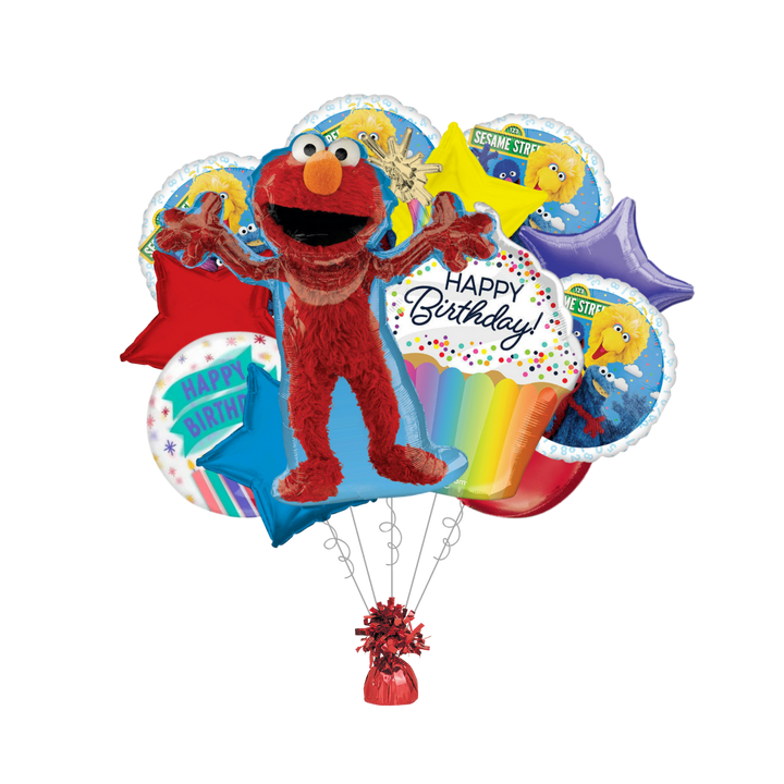 Premium Sesame Street Foil Balloon Bundle with Balloon Weight