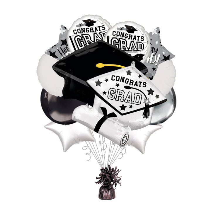 White Graduation School Colors Be True to Your School Balloon Bundle