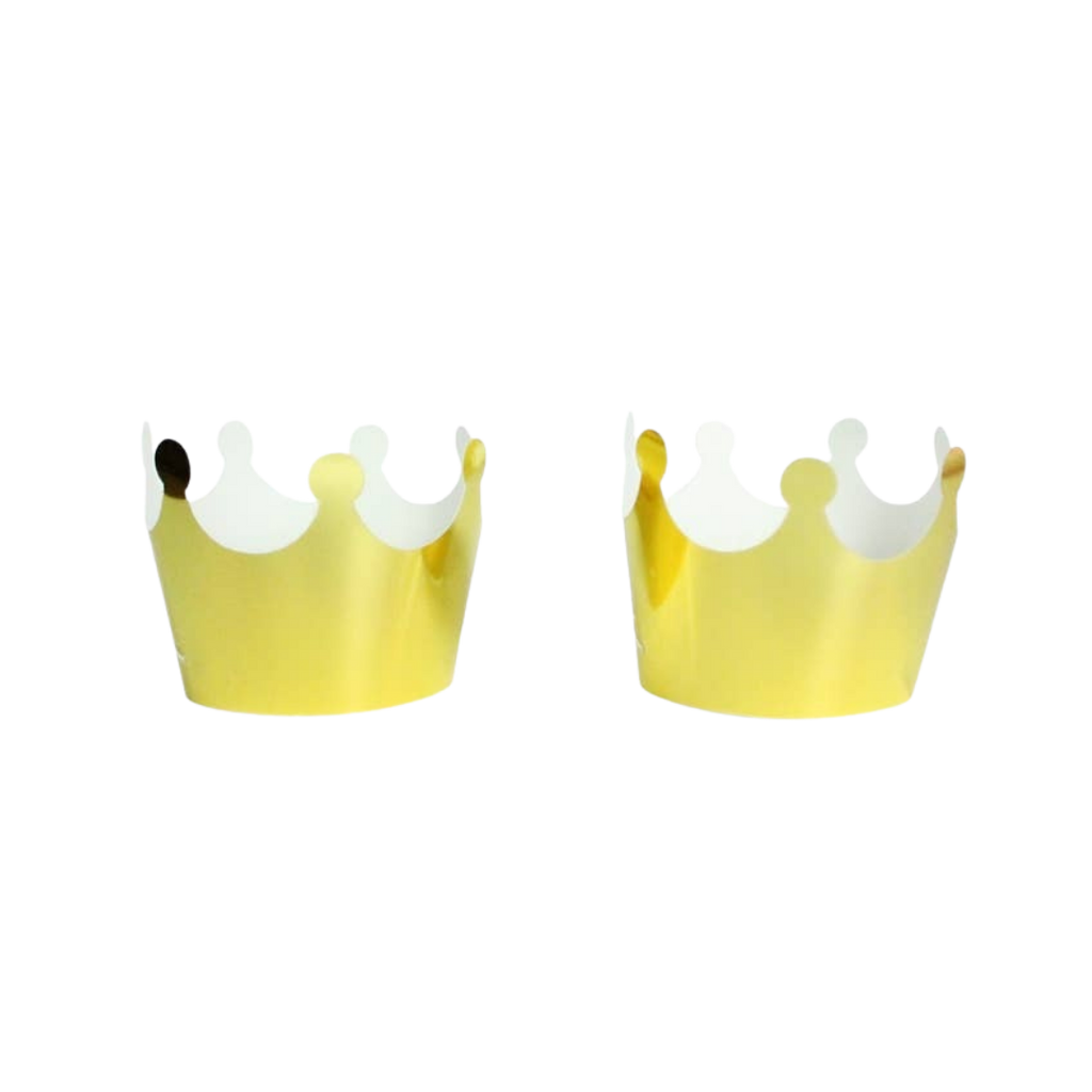 Gold crowns cute paper crowns for princess birthday theme from Parte Haus party supply store in Bethesda MD
