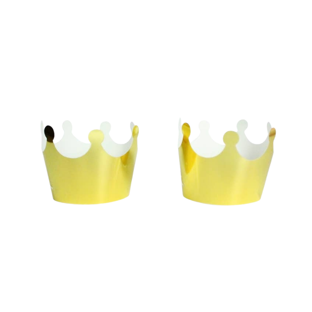 Gold crowns cute paper crowns for princess birthday theme from Parte Haus party supply store in Bethesda MD