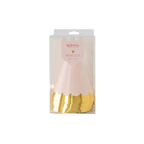 Pink and gold princess cone hats for birthday from Parte Haus party supply store in Bethesda Maryland
