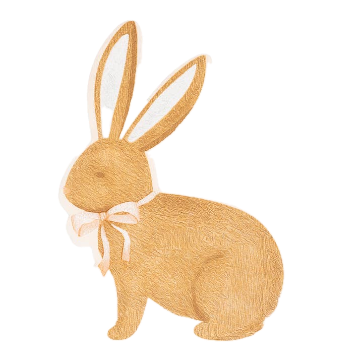 Brown Rabbit Shaped Paper Dinner Napkins