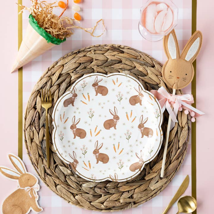 Brown Rabbit Shaped Paper Dinner Napkins