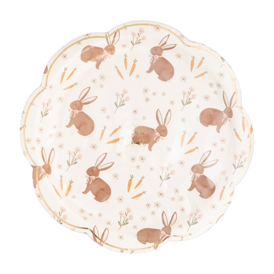 Rabbit Scatter Paper Dinner Plates