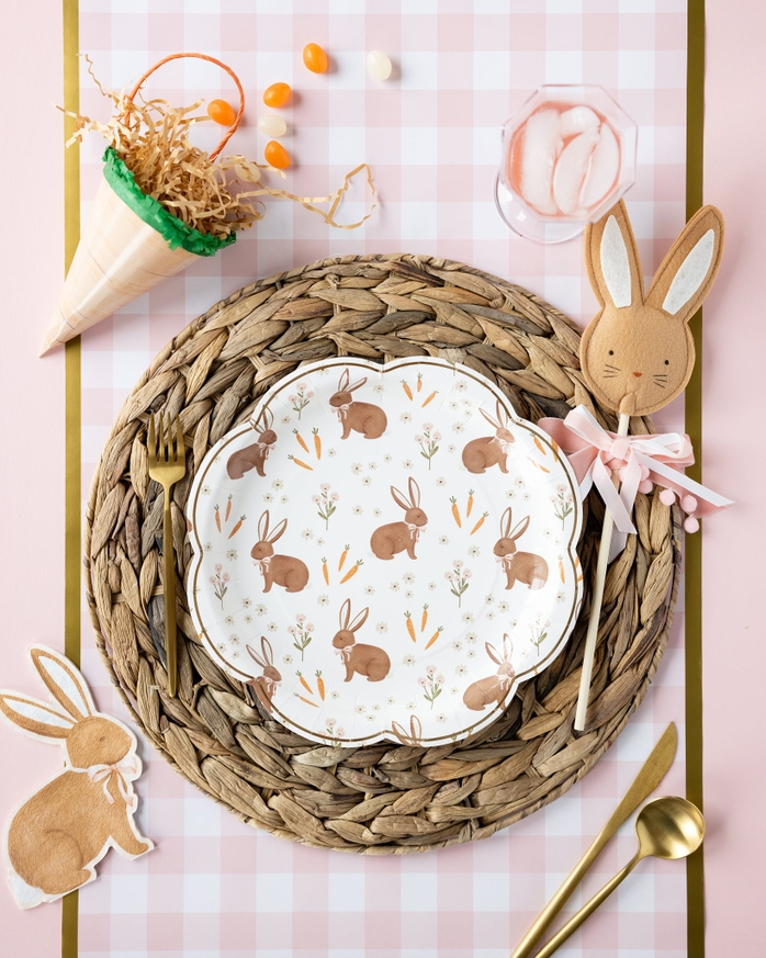 Rabbit Scatter Paper Dinner Plates