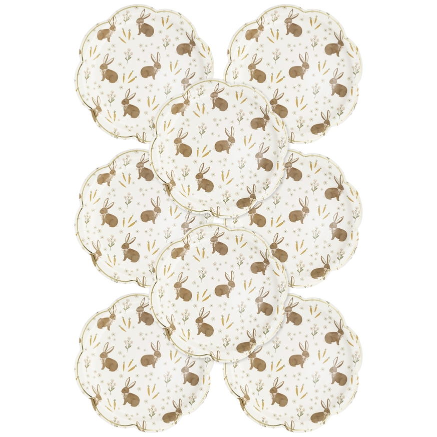 Rabbit Scatter Paper Dinner Plates