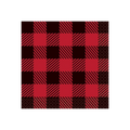 Red and black plaid cocktail napkin with checkered pattern holiday decor from Parte Haus party supply store in Bethesda MD