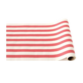Red classic stripe table runner with horizontal stripes for celebrations from Parte Haus party supply store in Bethesda Maryland