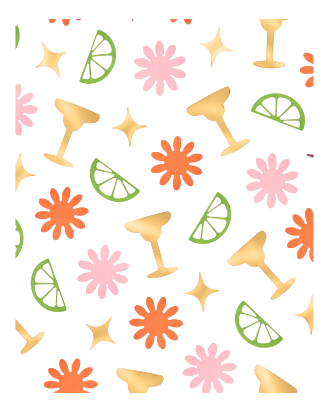 Gold and Green Margarita Lime Confetti