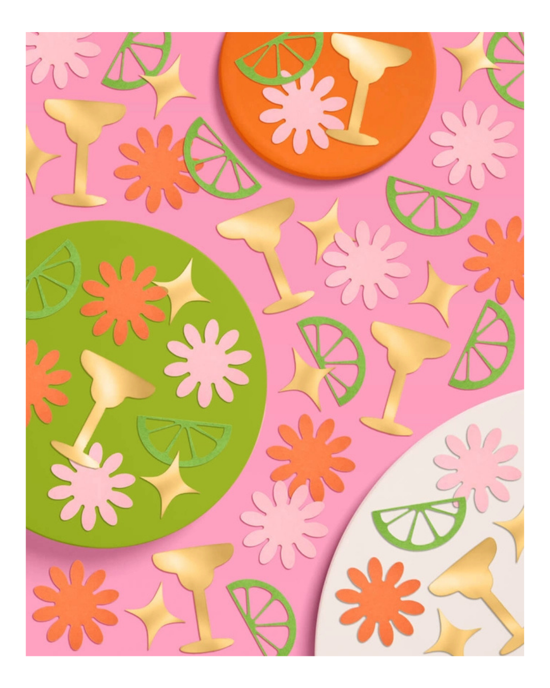 Gold and Green Margarita Lime Confetti