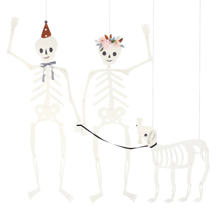White Giant Jointed Skeletons Hanging Decorations