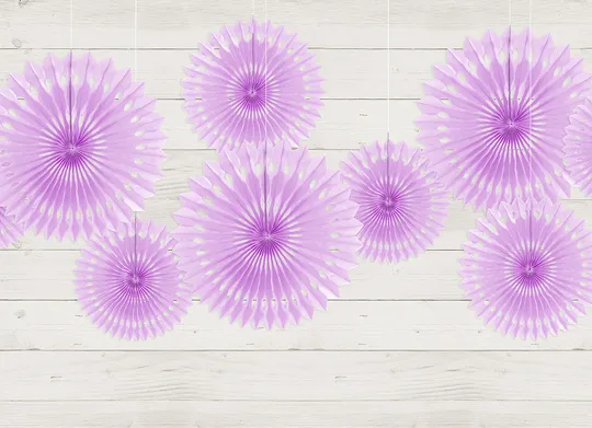 Lavender Rosettes Backdrop Set
