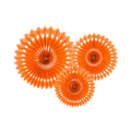 Orange Rosettes Backdrop Set