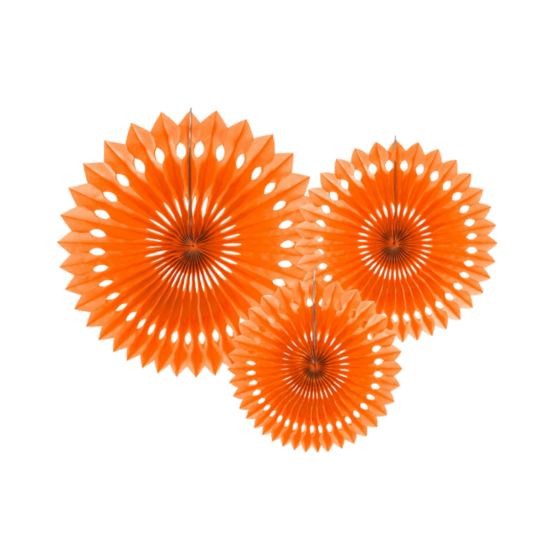 Orange Rosettes Backdrop Set