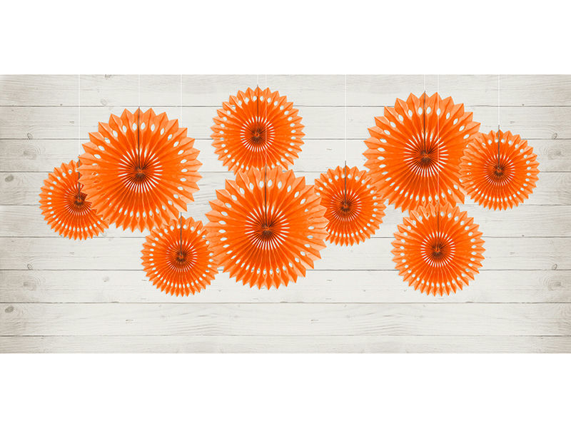 Orange Rosettes Backdrop Set