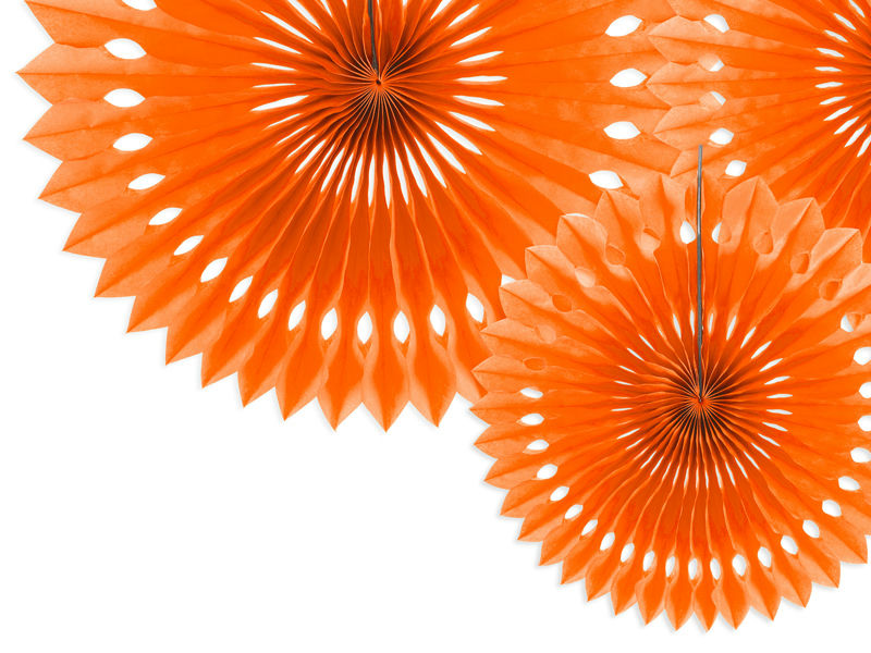 Orange Rosettes Backdrop Set