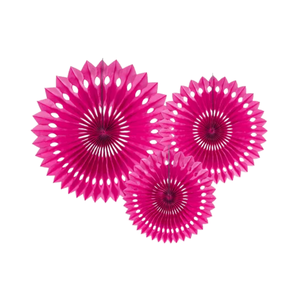 Dark Pink Rosettes Backdrop Set