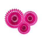 Dark Pink Rosettes Backdrop Set