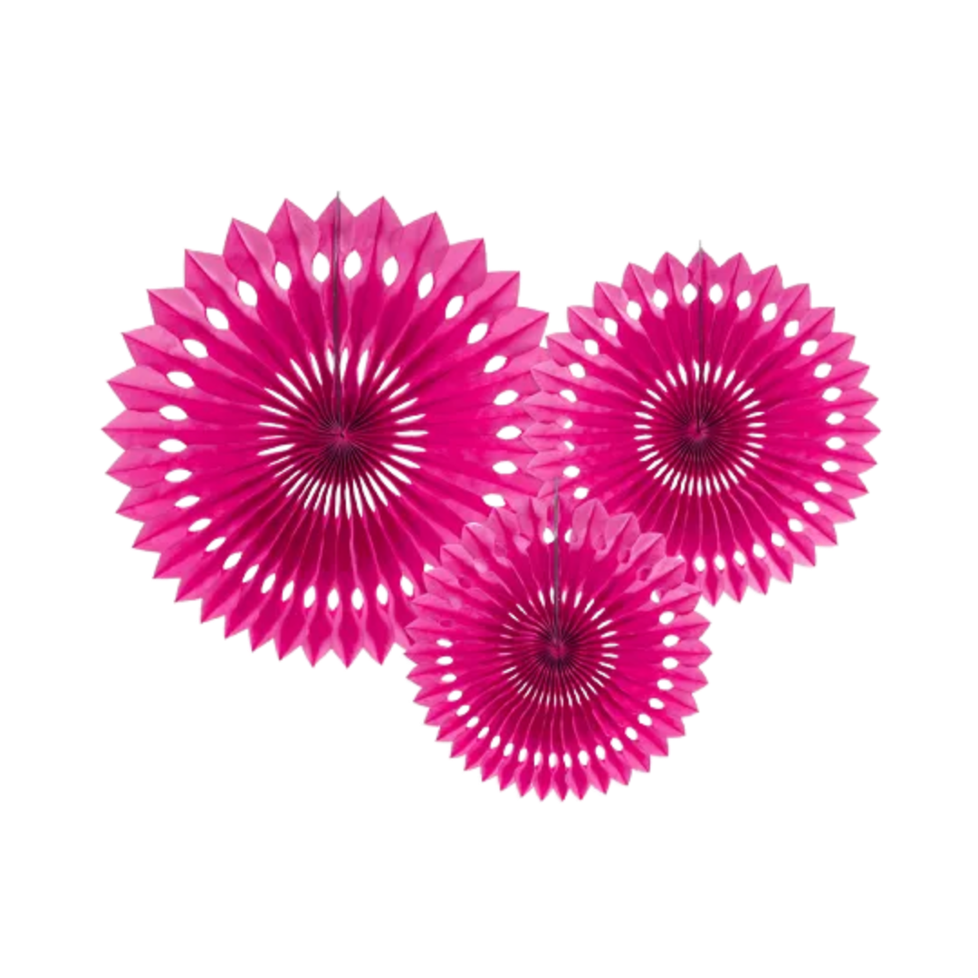 Dark Pink Rosettes Backdrop Set