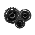 Black Lace Rosettes Backdrop Set