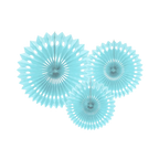 Light Blue Rosettes Backdrop Set