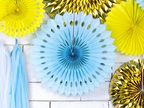 Light Blue Rosettes Backdrop Set