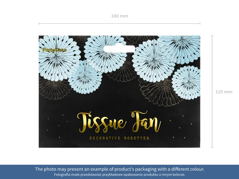 Light Blue Rosettes Backdrop Set