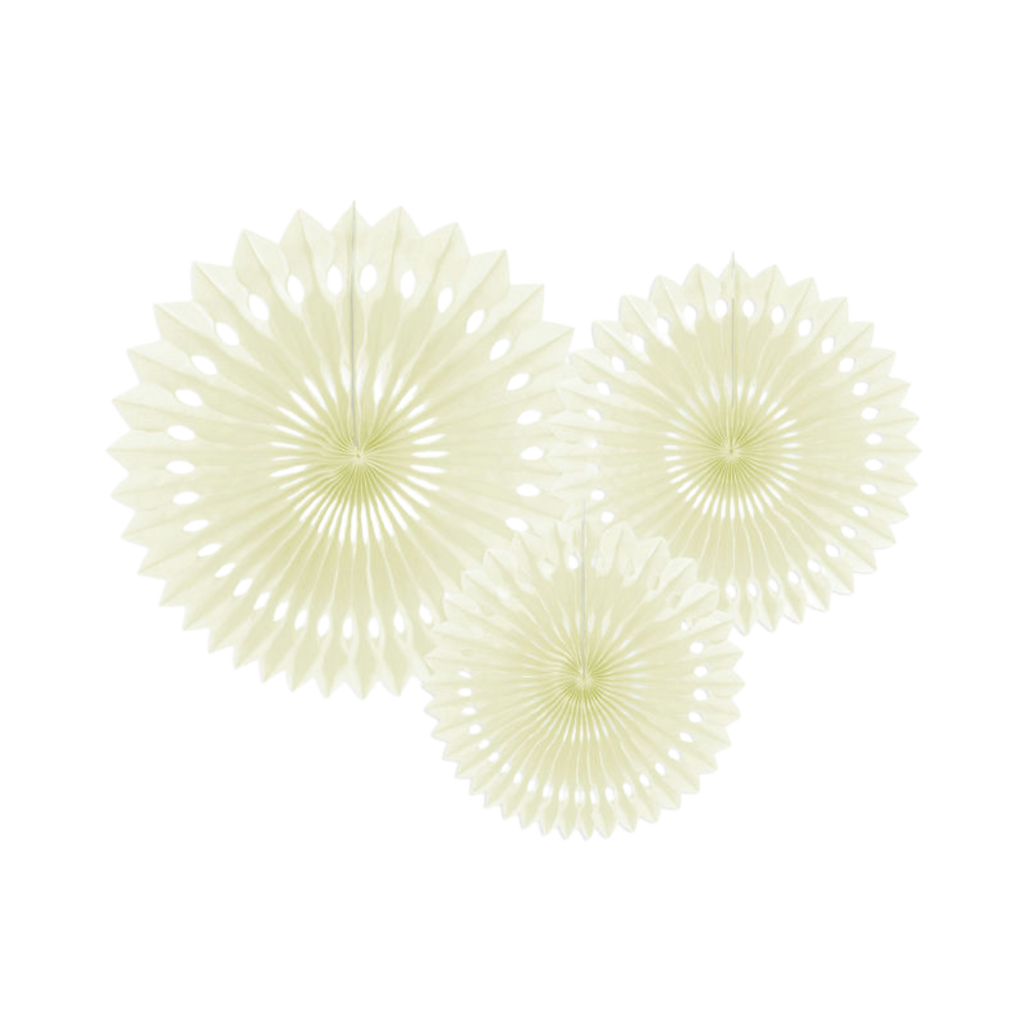 Cream Rosettes Backdrop Set