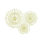 Cream Rosettes Backdrop Set