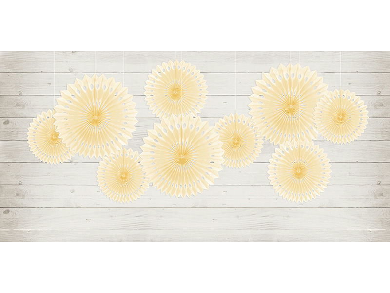 Cream Rosettes Backdrop Set