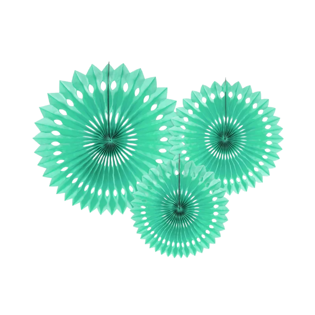 Mint Rosettes Backdrop Set