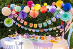 Mint Rosettes Backdrop Set