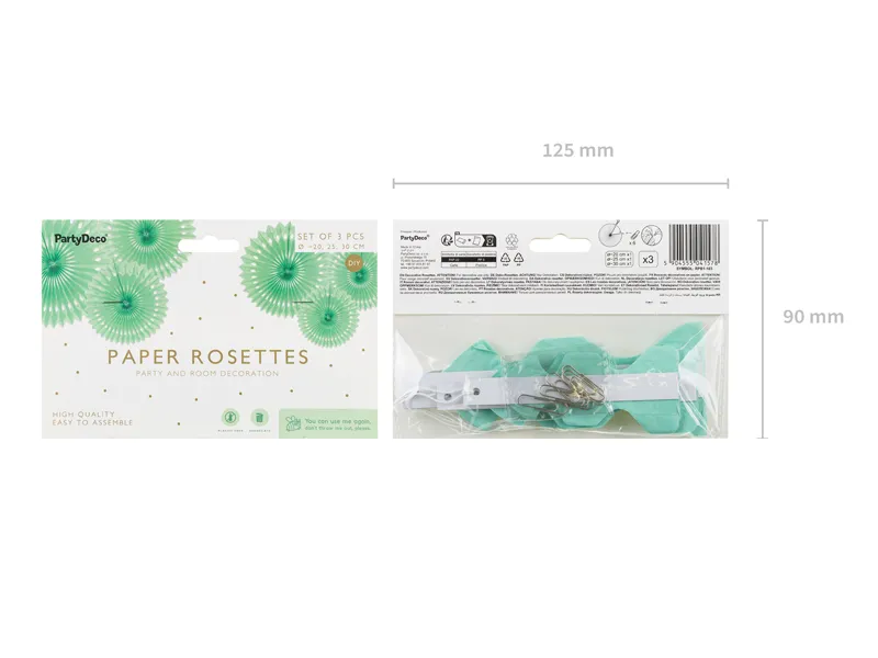 Mint Rosettes Backdrop Set