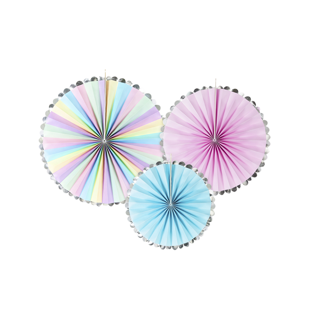 Pastel Rosette Decoration - 3pcs