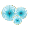 Light Blue with Gold Rosettes Backdrop Set