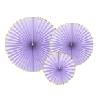 Lilac with Gold Rosettes Backdrop Set