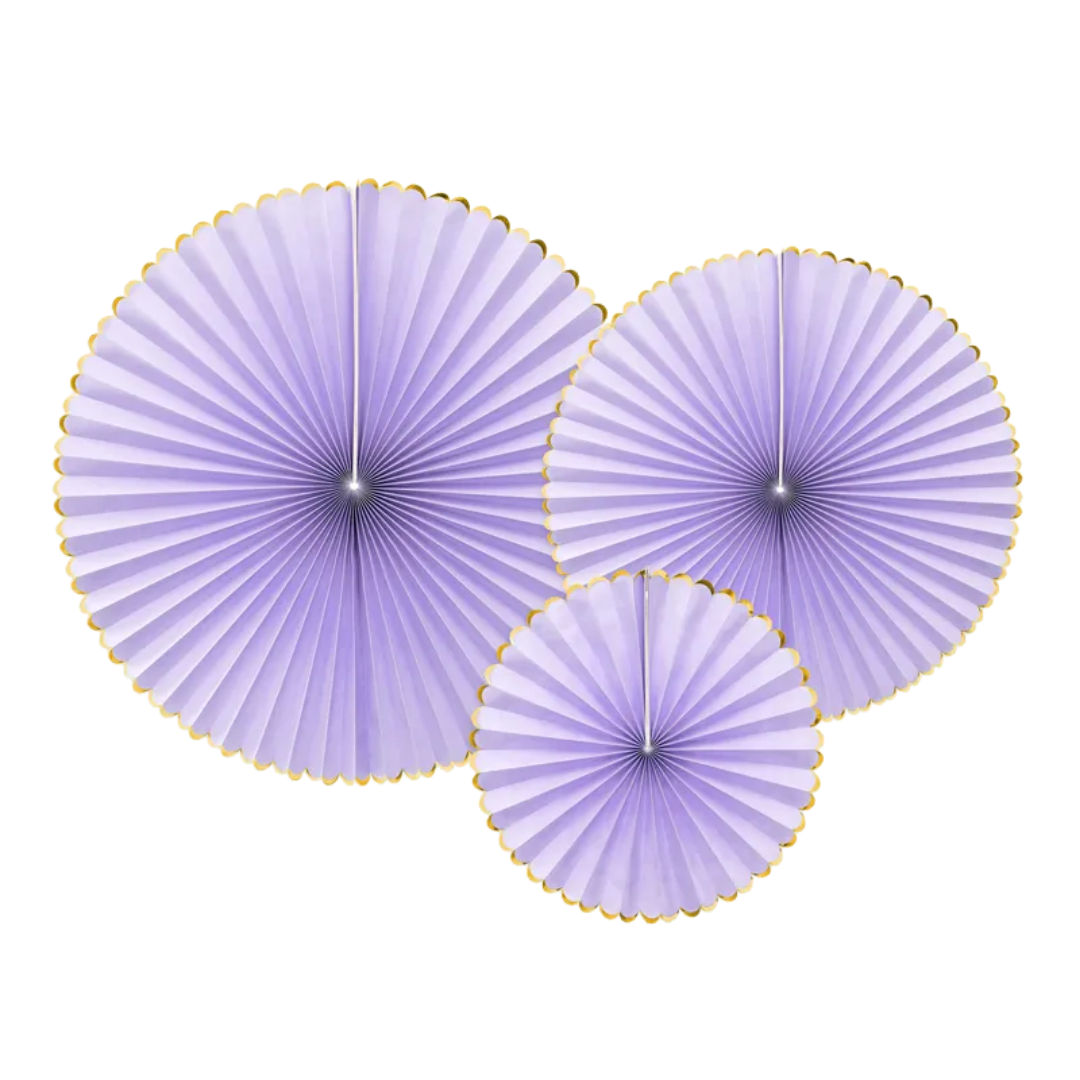 Lilac with Gold Rosettes Backdrop Set