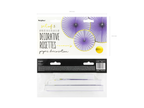 Lilac with Gold Trim Rosette Decoration - 3pcs