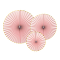 Blush Gold Edged Rosettes Backdrop Set